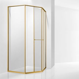 Душевой уголок RGW SV-82Gb "R" 33328299-16R 90x90 см брашированное золото